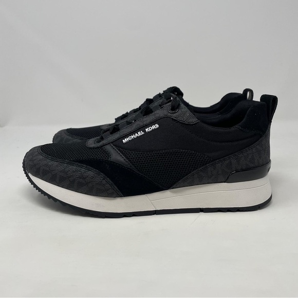Michael Kors Allie Stride Trainer Logo Black Sneaker - NWT - Picture 9 of 12